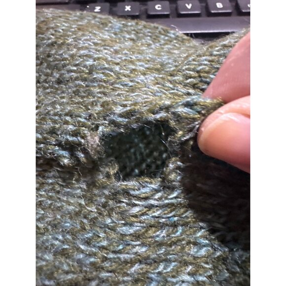 Vintage Indian Brand Size Large Wool & Mohair Womens Cardigan Sweater With Zippe - Picture 8 of 9